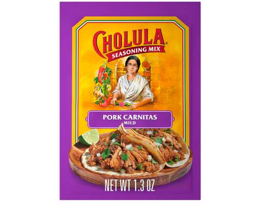 Pork Carnitas - Mild Seasoning Mix 1.3 oz, 6 Pack Cholula