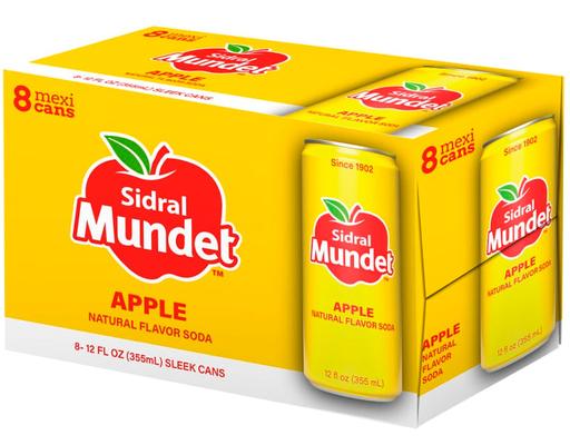 Apple Soda 12 fl.oz Can, 8 pack Sidral Mundet