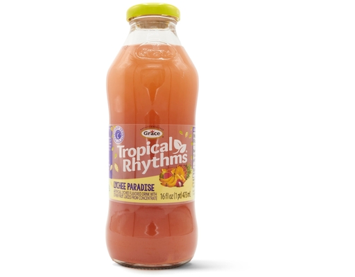 Tropical Rhythms Lychee Paradise Drink 16 fl oz, 12 pack Grace
