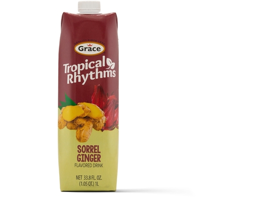 Tropical Rhythms Sorrel Ginger Drink 16 fl oz, 12 pack 1L, 12 pack Grace
