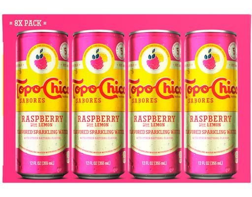 Sabores Raspberry with Lemon, 8 pack Topo Chico
