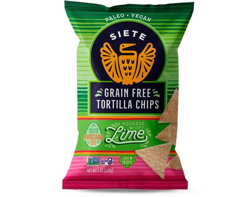 Grain Free Tortilla Chips, Lime Siete