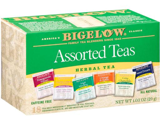 Assorted Herbal Teas 1.03 oz, 18 bags Bigelow