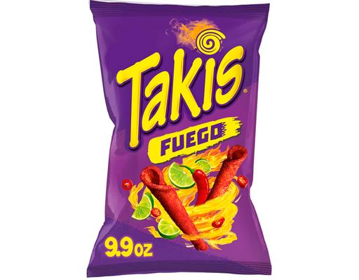 Takis Fuego Tortilla Chips Fiesta Size Bag 9.9 oz Barcel