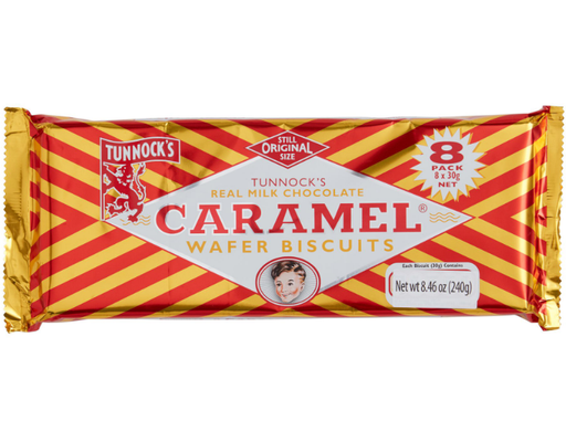 Milk Chocolate Caramel Wafers 30g, 8 ct Tunnock's