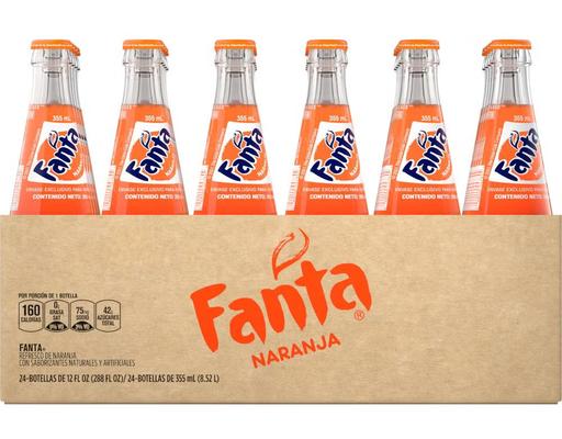 Mexican Fanta Orange 12 fl.oz, 24/case Coca-Cola