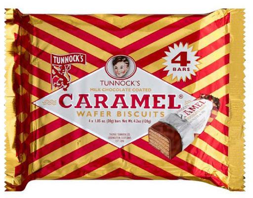 Caramel Wafer Bars – Milk Chocolate, 44/case Tunnock's