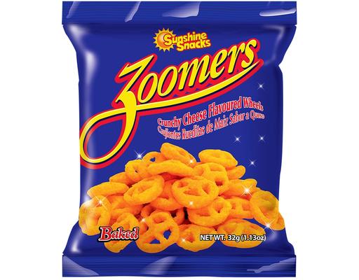 Zoomers - Crunchy Cheese Flavored Wheels 32g Sunshine Snacks