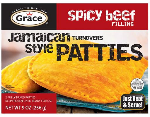 Spicy Beef Patty 9 oz, 2 ct Grace