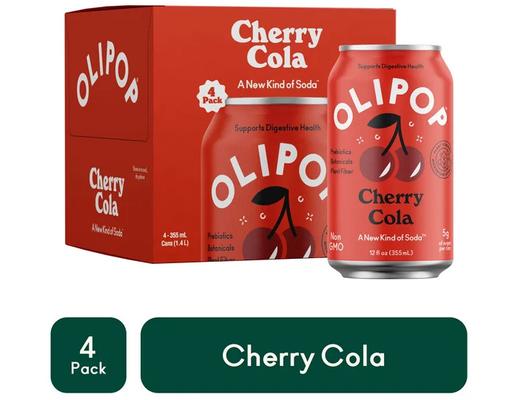 Prebiotic Soda Cherry Cola 12 fl oz, 4 pack Olipop