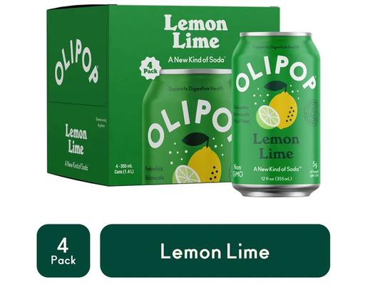 Prebiotic Soda Lemon Lime 12 fl oz, 4 pack Olipop
