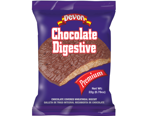 Digestive- Chocolate Coated Biscuit 0.78 oz, 4 pack Devon