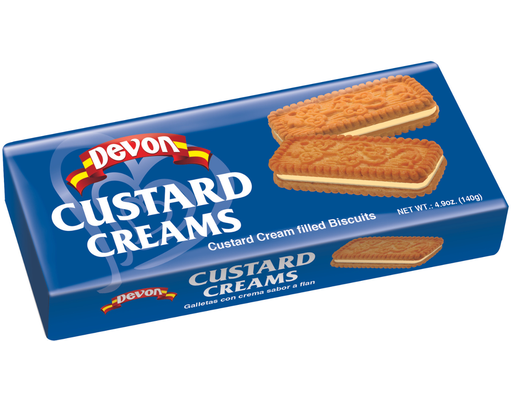 Custard Cream Biscuits 4.9 oz, 12 pack Devon
